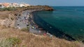 Le Grande Conque beach in Agde Cape, Cap d`Agde Royalty Free Stock Photo